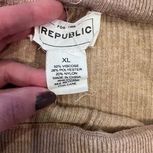 For The Republic Beige Knit Pant
